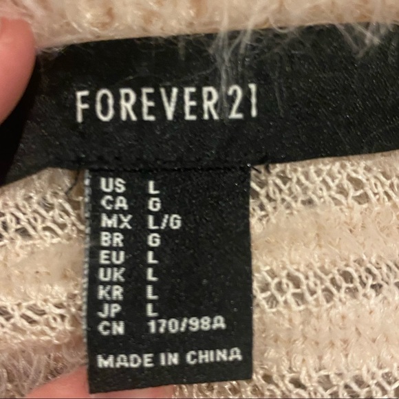 {Forever 21} pink fuzzy knitted sweater - Picture 3 of 3